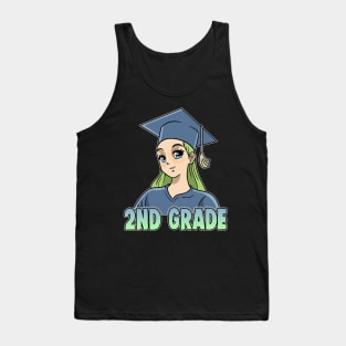 2nd Grade Anime Otaku Kawaii Elementary School Tank Top